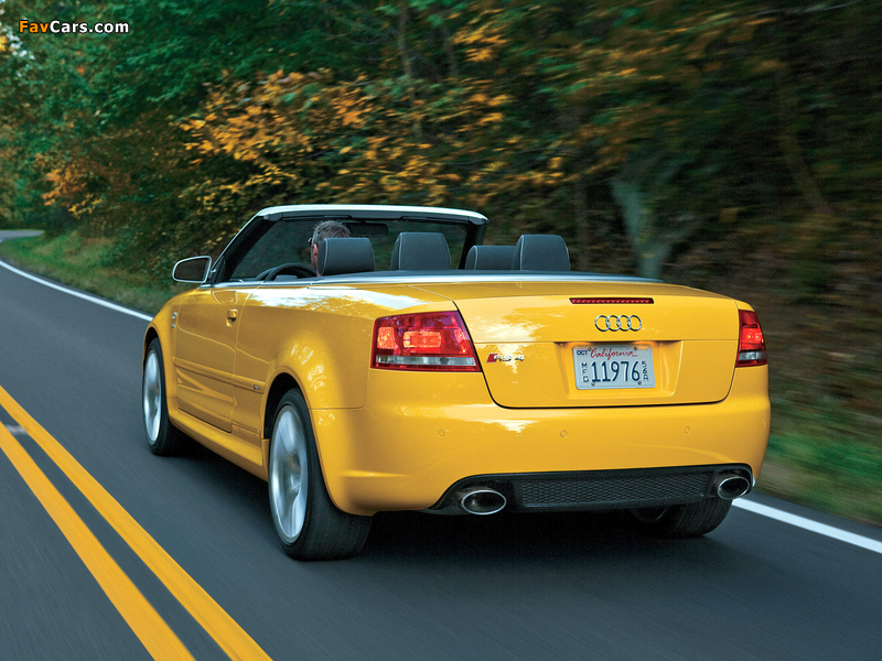 Audi RS4 Cabriolet US-spec (B7,8H) 2006–08 wallpapers (800 x 600)