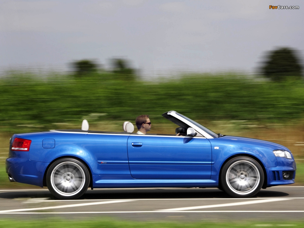 Audi RS4 Cabriolet UK-spec (B7,8H) 2006–08 wallpapers (1024 x 768)