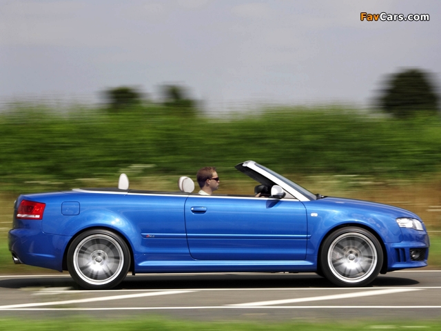 Audi RS4 Cabriolet UK-spec (B7,8H) 2006–08 wallpapers (640 x 480)