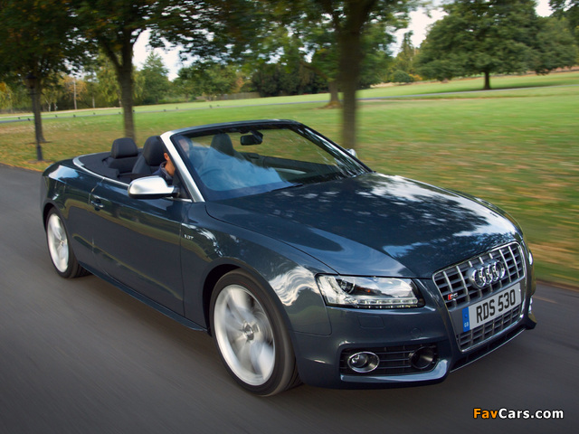 Audi S5 Cabriolet UK-spec 2009–11 wallpapers (640 x 480)