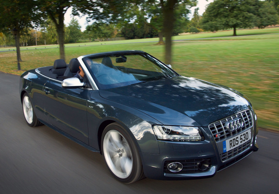 Audi S5 Cabriolet UK-spec 2009–11 wallpapers