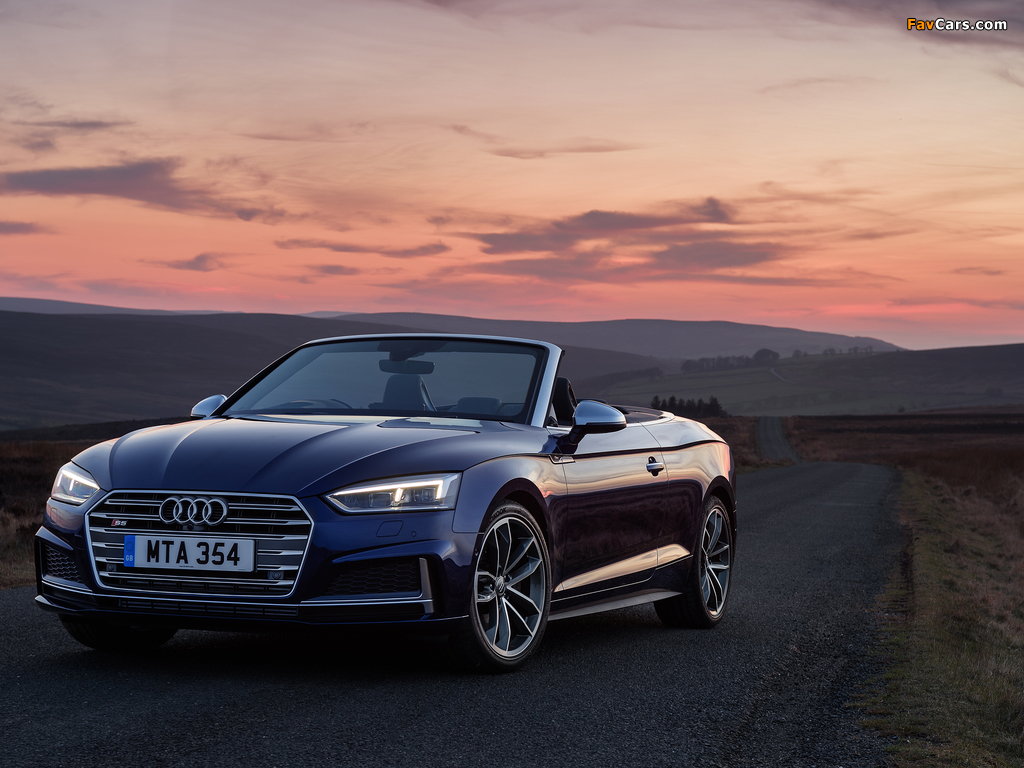 Audi S5 Cabriolet UK-spec 2017 wallpapers (1024 x 768)