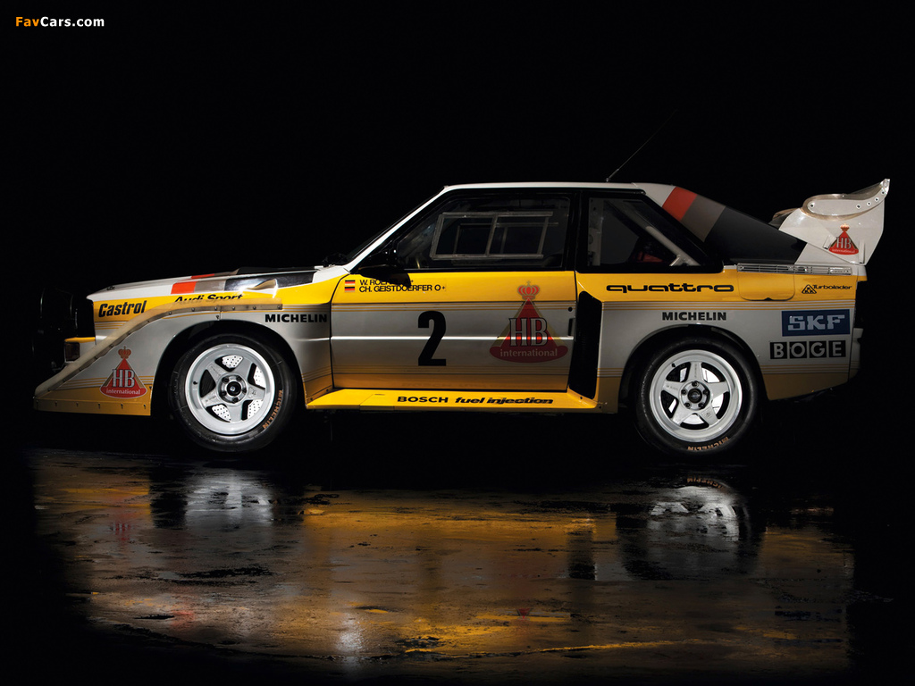 Audi Sport Quattro S1 Group B Rally Car 1985–86 wallpapers (1024 x 768)