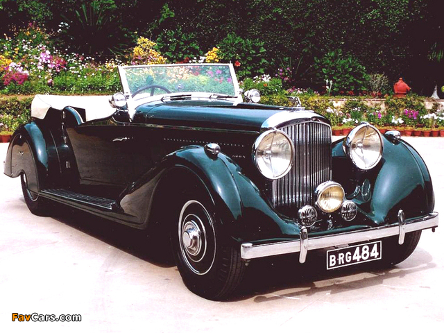 Bentley 4 ¼ Litre Tourer by Vanden Plas 1936–39 wallpapers (640 x 480)