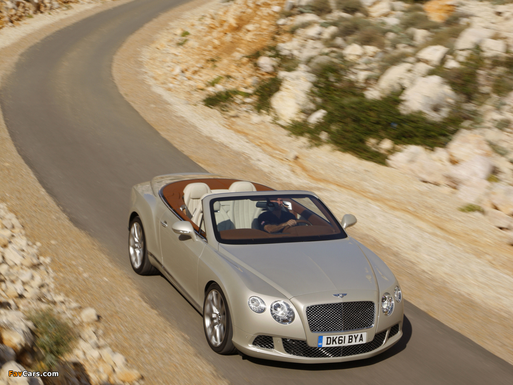 Bentley Continental GT Convertible 2011–15 pictures (1024 x 768)
