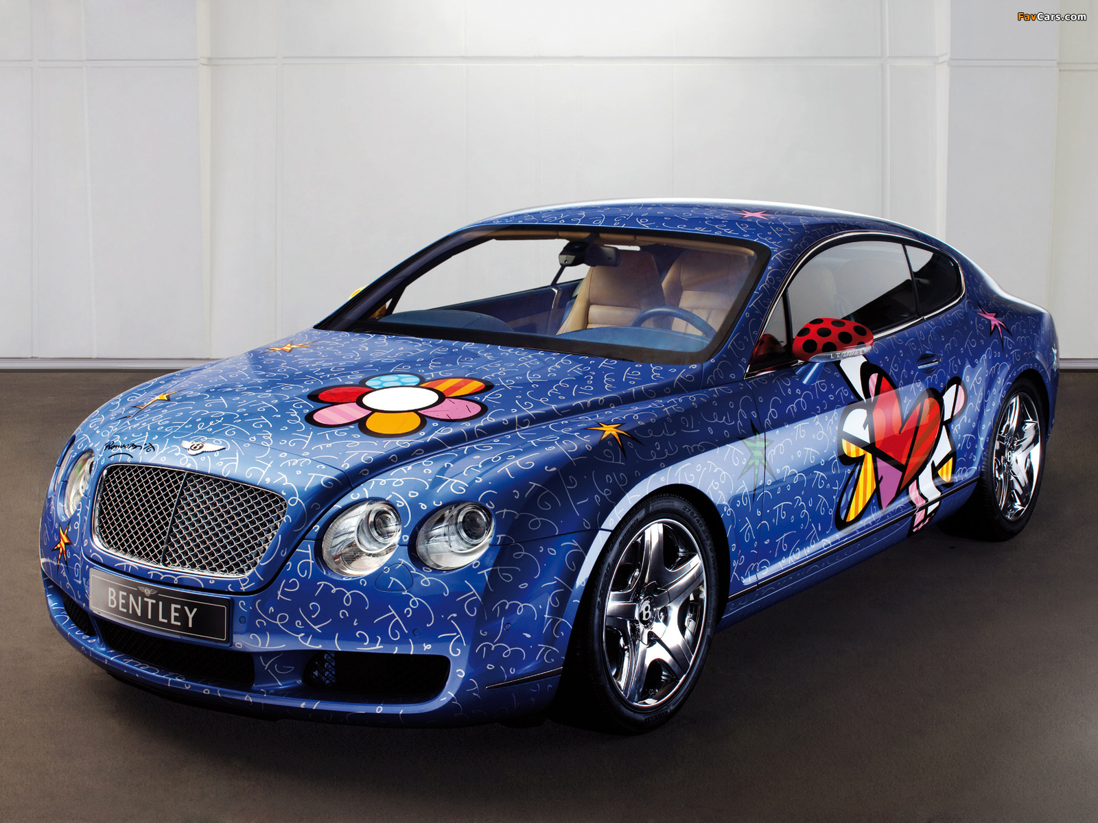 Bentley Continental GT by Romero Britto 2009 wallpapers (1600 x 1200)