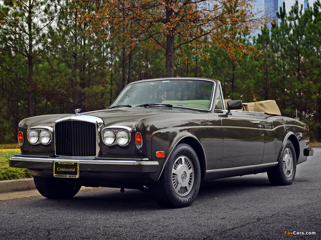Images of Bentley Continental Convertible 1984–89 (1024 x 768)