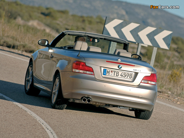 BMW 125i Cabrio (E88) 2008–10 images (640 x 480)