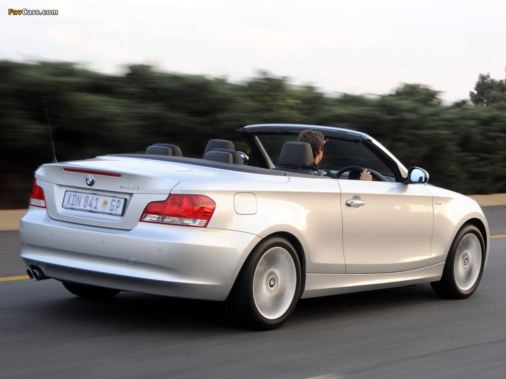 BMW 125i Cabrio ZA-spec (E88) 2008–10 photos (1024 x 768)