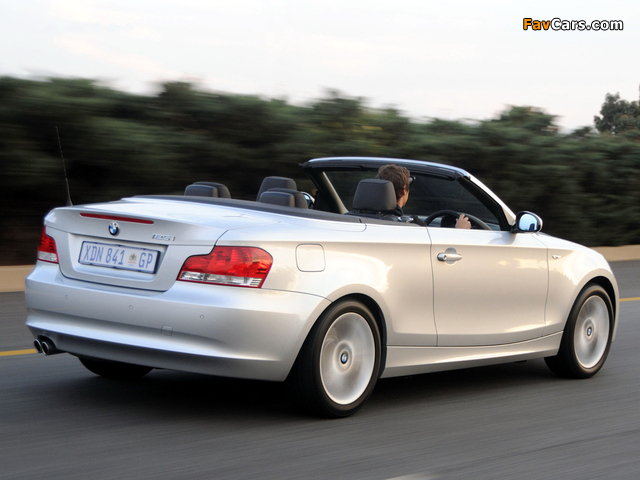 BMW 125i Cabrio ZA-spec (E88) 2008–10 photos (640 x 480)