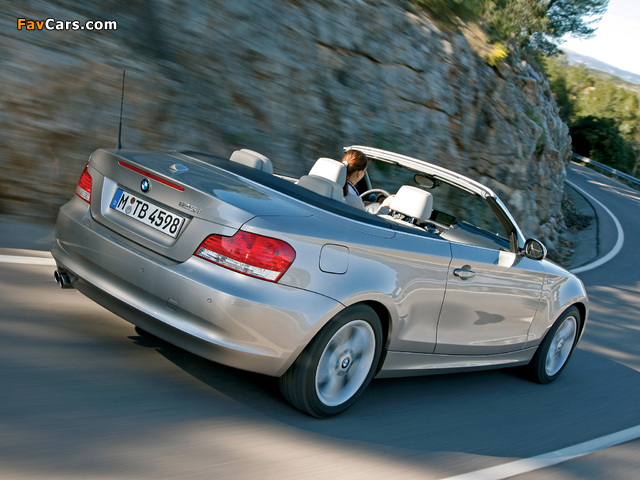 BMW 125i Cabrio (E88) 2008–10 photos (640 x 480)