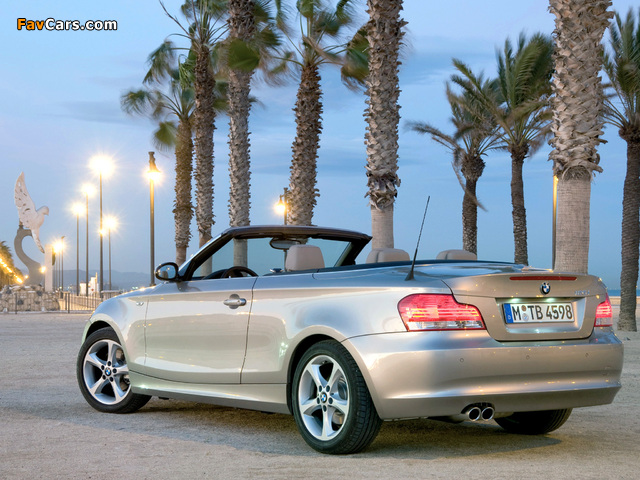 BMW 125i Cabrio (E88) 2008–10 pictures (640 x 480)