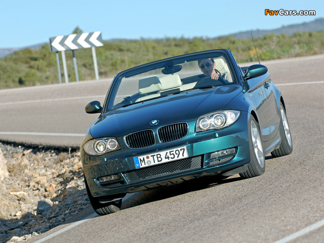 BMW 125i Cabrio (E88) 2008–10 pictures (640 x 480)