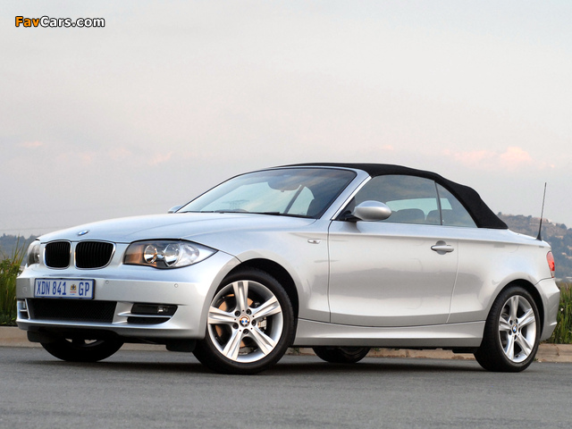 BMW 125i Cabrio ZA-spec (E88) 2008–10 wallpapers (640 x 480)