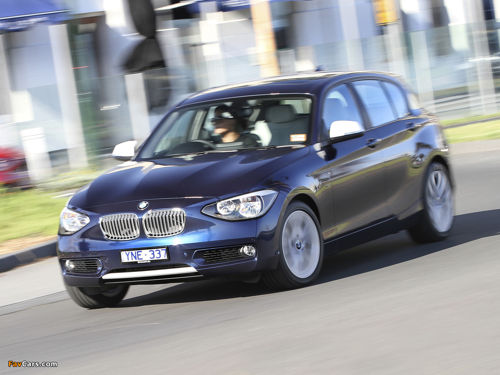 BMW 118i 5-door Urban Line AU-spec (F20) 2011 wallpapers (1024 x 768)