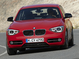 Photos of BMW 118i 5-door Sport Line (F20) 2011