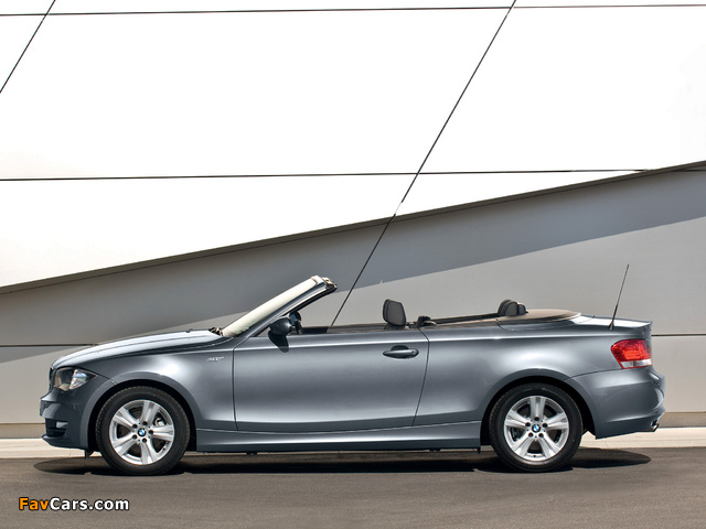 BMW 118d Cabrio (E88) 2008–10 wallpapers (640 x 480)