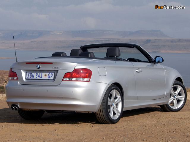 BMW 125i Cabrio ZA-spec (E88) 2008–10 wallpapers (640 x 480)