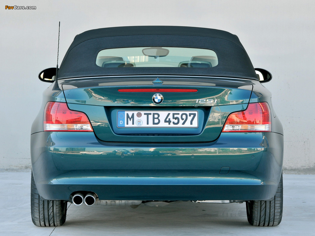 BMW 125i Cabrio (E88) 2008–10 wallpapers (1024 x 768)
