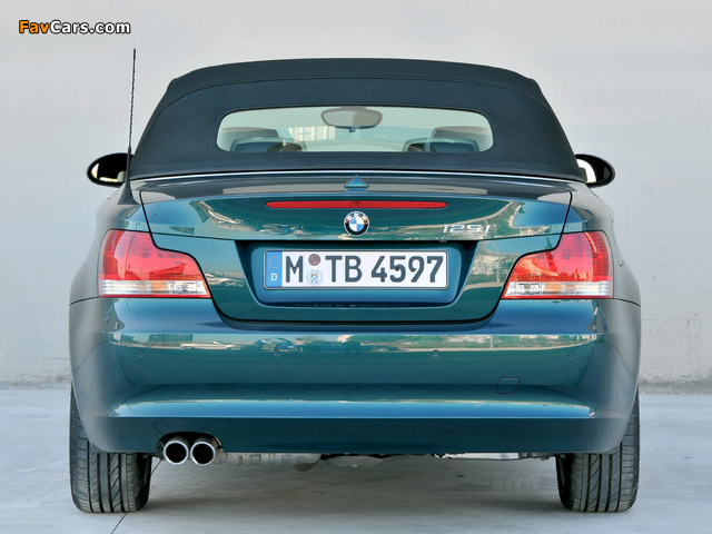 BMW 125i Cabrio (E88) 2008–10 wallpapers (640 x 480)