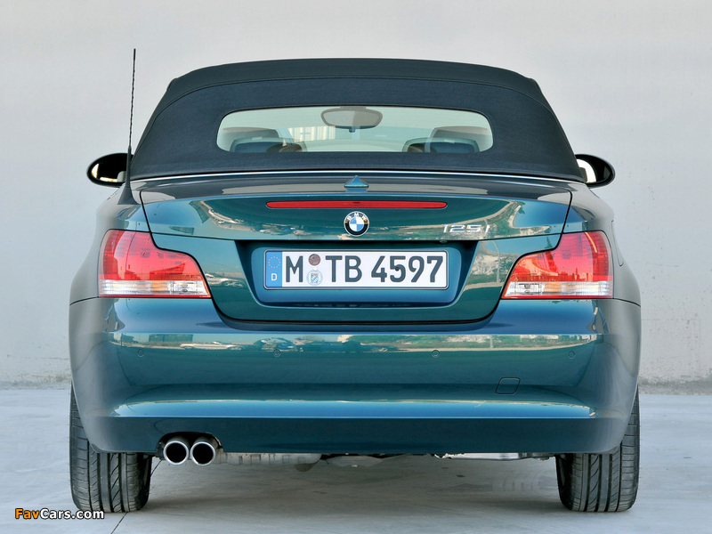 BMW 125i Cabrio (E88) 2008–10 wallpapers (800 x 600)