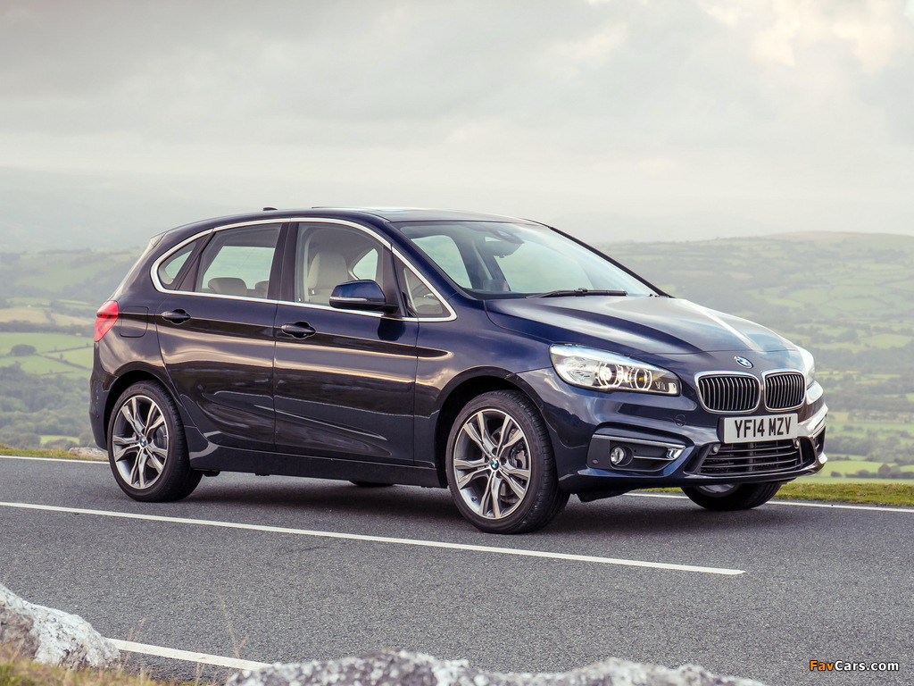 BMW 218d Active Tourer Luxury Line UK-spec (F45) 2014 wallpapers (1024 x 768)