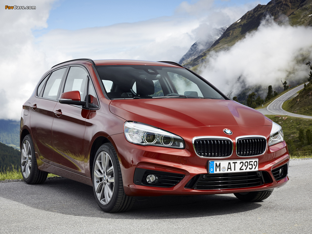 Pictures of BMW 218d Active Tourer Sport Line (F45) 2014 (1024 x 768)