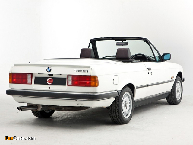 BMW 325i Cabrio UK-spec (E30) 1986–93 wallpapers (640 x 480)