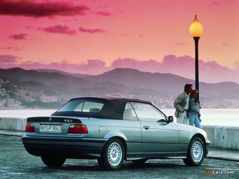 BMW 320i Cabrio (E36) 1993–99 photos (800 x 600)