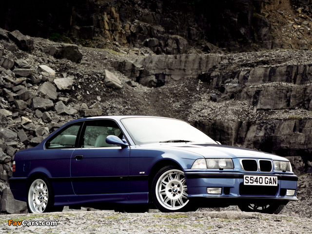 BMW M3 Coupe UK-spec (E36) 1993–98 wallpapers (640 x 480)