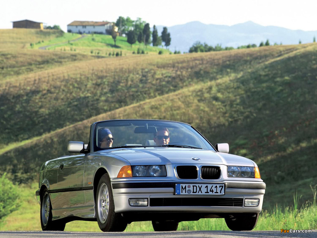 BMW 325i Cabrio (E36) 1993–95 wallpapers (1024 x 768)