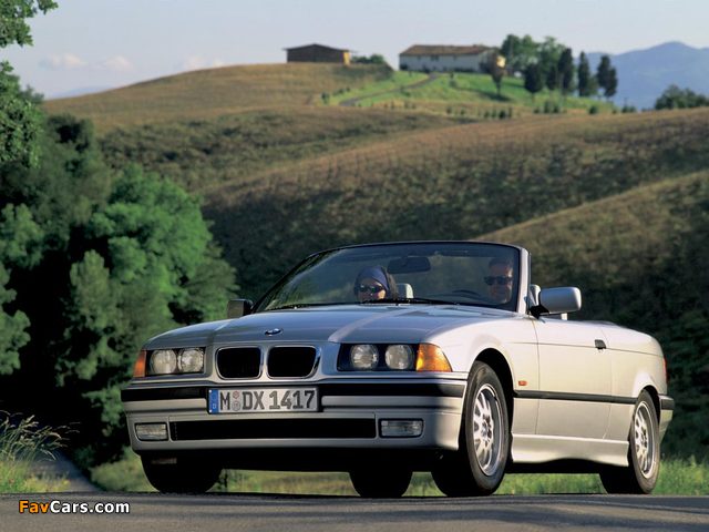 BMW 325i Cabrio (E36) 1993–95 wallpapers (640 x 480)