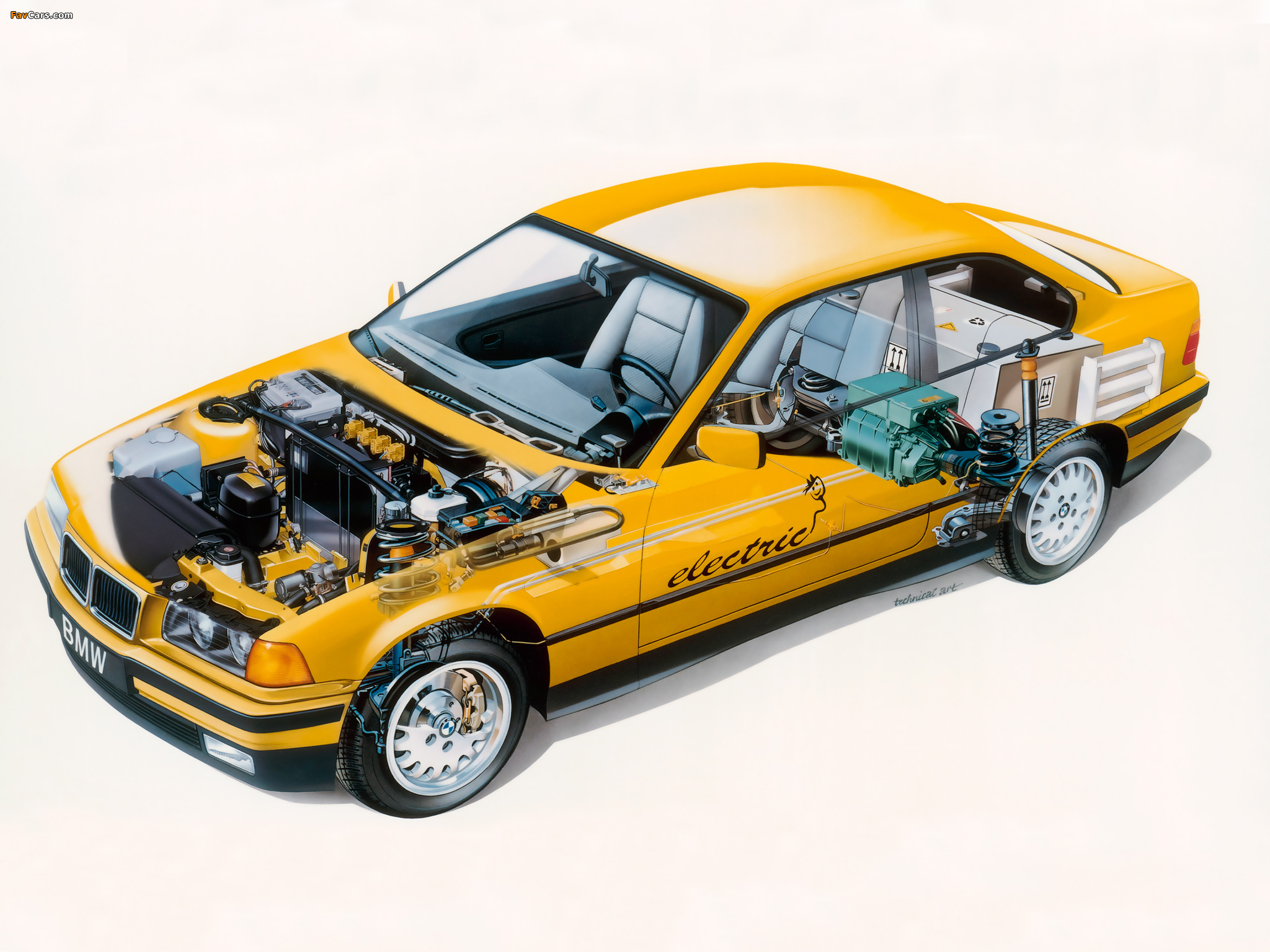 BMW 3 Series Coupe Electro-Antrieb (E36) 1995 photos (2048 x 1536)