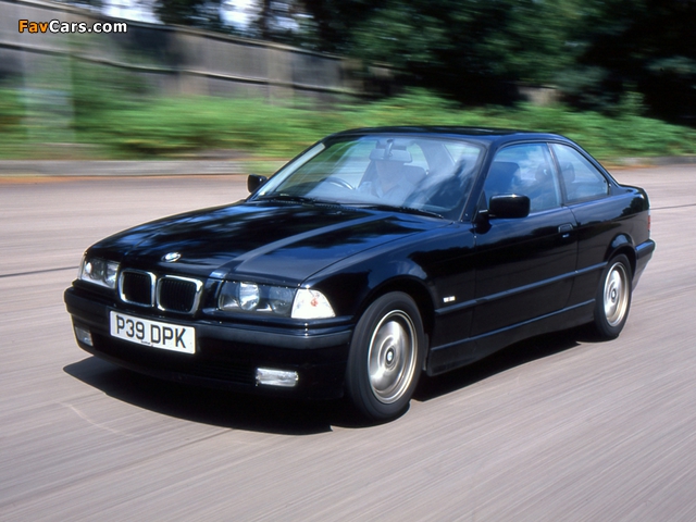 BMW 328i Coupe UK-spec (E36) 1995–99 photos (640 x 480)