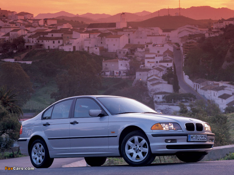 BMW 328i Sedan (E46) 1998–2000 photos (800 x 600)