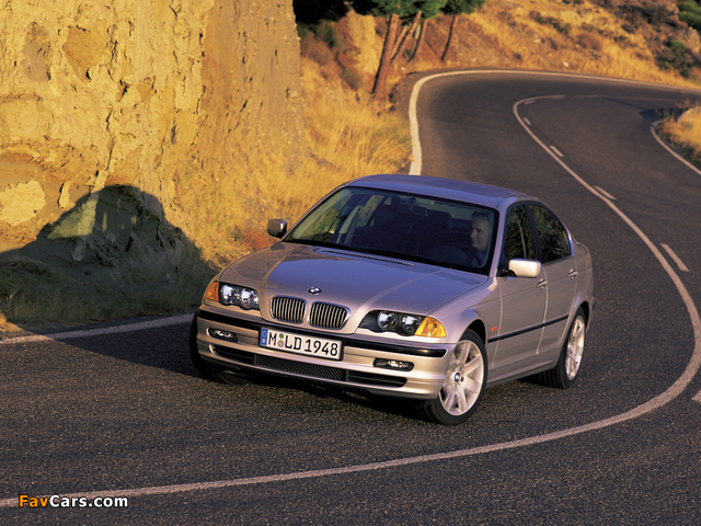 BMW 328i Sedan (E46) 1998–2000 wallpapers (640 x 480)