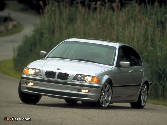 BMW 325i Sedan US-spec (E46) 2000–01 images (640 x 480)