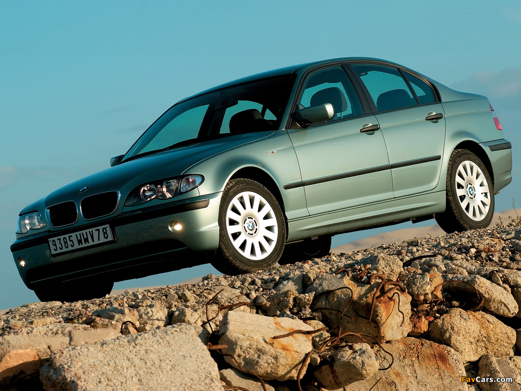 BMW 320d Sedan (E46) 2001–05 images (1024 x 768)