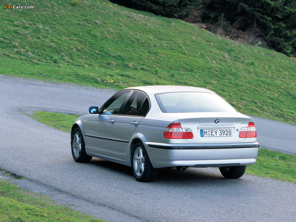 BMW 318i Sedan (E46) 2001–05 wallpapers (1024 x 768)