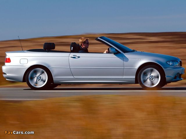 BMW 330Ci Cabrio UK-spec (E46) 2003–06 photos (640 x 480)