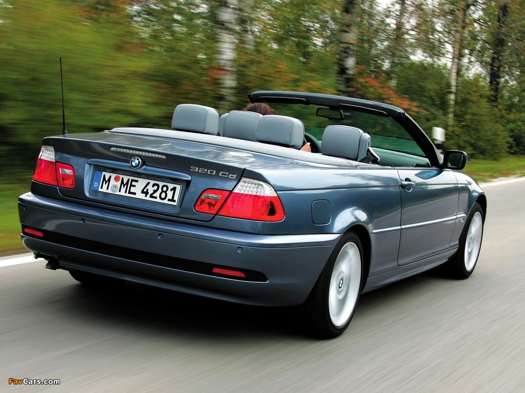 BMW 320Cd Cabrio (E46) 2004–06 images (1024 x 768)