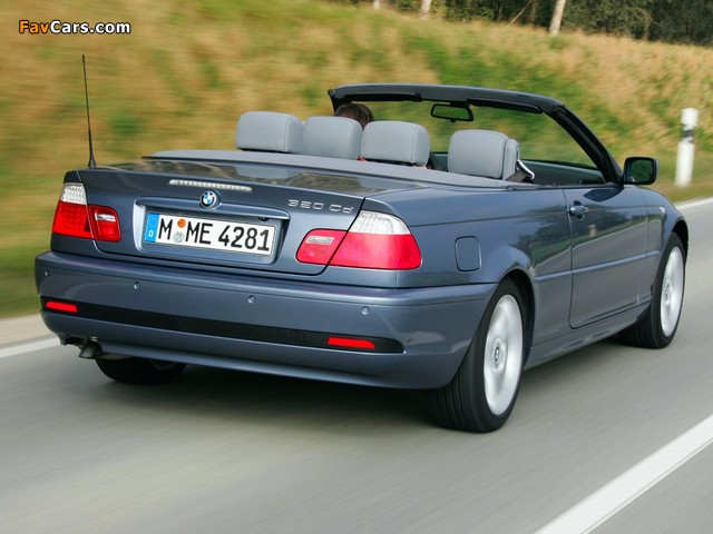 BMW 320Cd Cabrio (E46) 2004–06 photos (640 x 480)