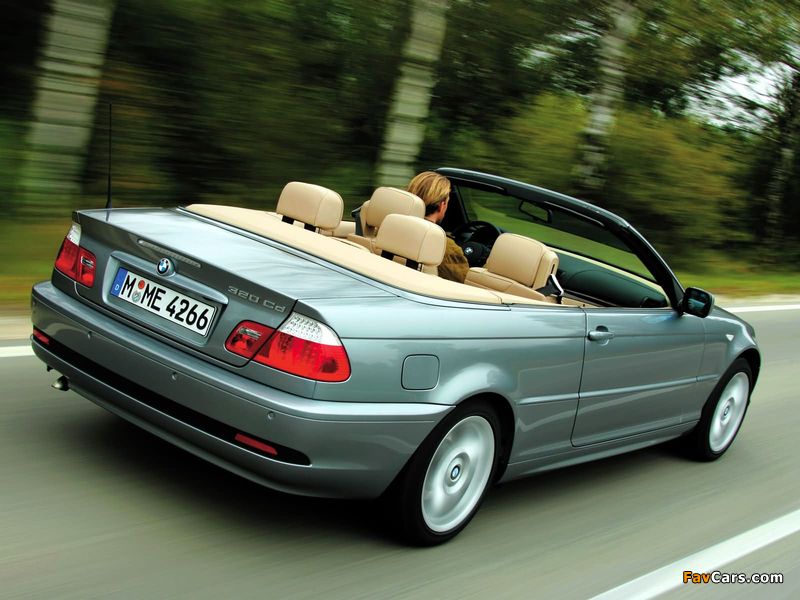 BMW 320Cd Cabrio (E46) 2004–06 wallpapers (800 x 600)