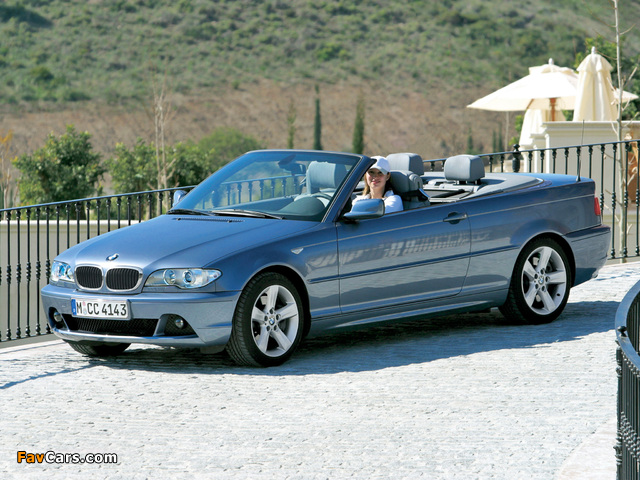 BMW 320Cd Cabrio (E46) 2004–06 wallpapers (640 x 480)