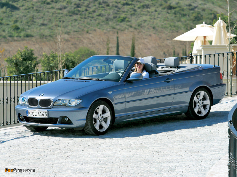 BMW 320Cd Cabrio (E46) 2004–06 wallpapers (800 x 600)
