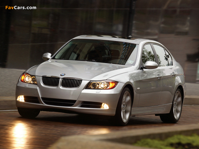 BMW 330i Sedan US-spec (E90) 2005–08 pictures (640 x 480)