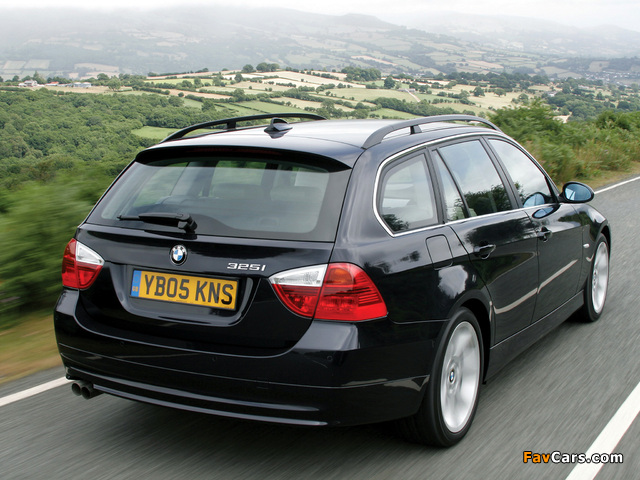 BMW 325i Touring UK-spec (E91) 2006–08 photos (640 x 480)