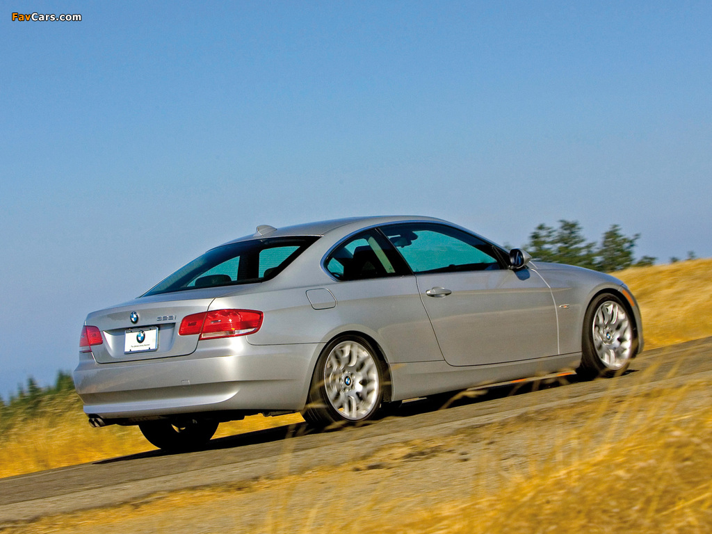 BMW 328i Coupe US-spec (E92) 2006–10 wallpapers (1024 x 768)