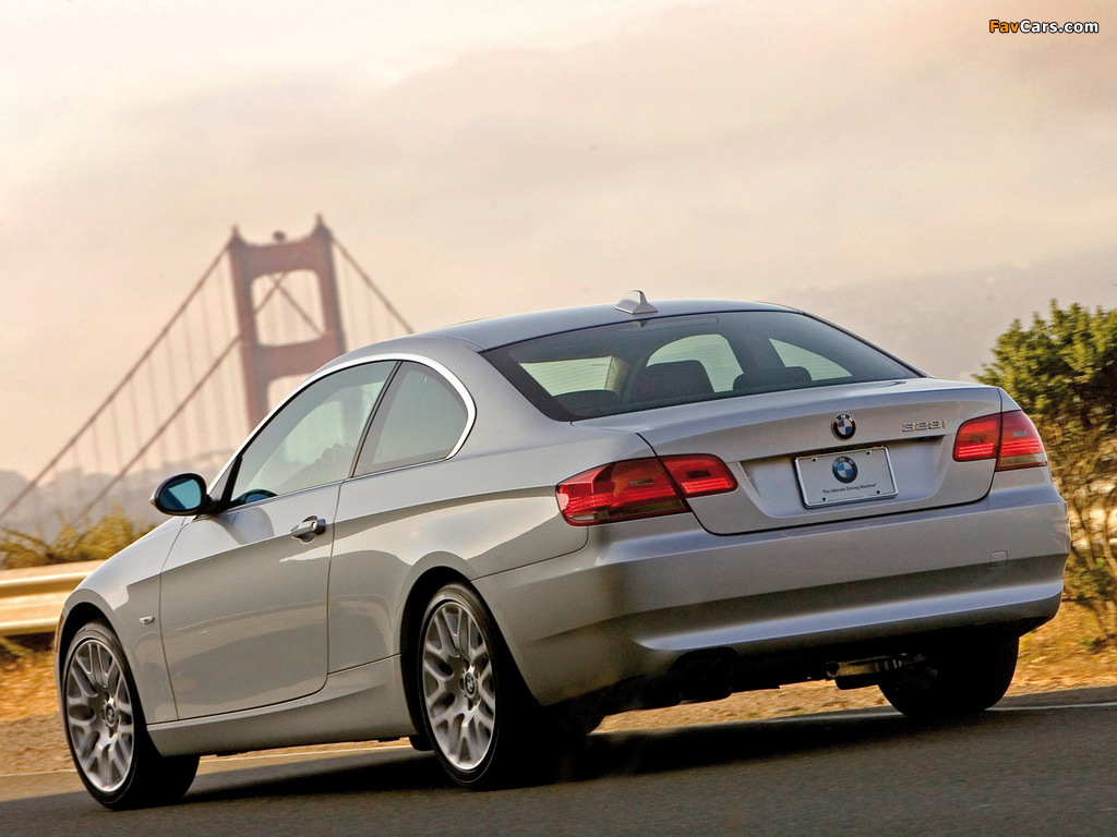 BMW 328i Coupe US-spec (E92) 2006–10 wallpapers (1024 x 768)