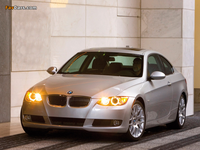 BMW 328i Coupe US-spec (E92) 2006–10 wallpapers (640 x 480)